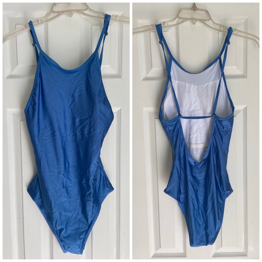 Open Back High Neck One-piece Swimsuit